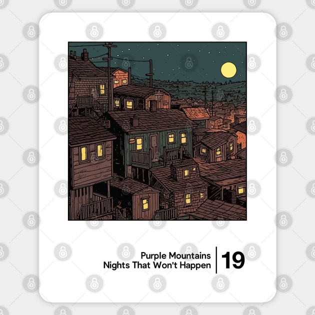 Nights That Won't Happen - Minimal Style Illustration Artwork Sticker by saudade